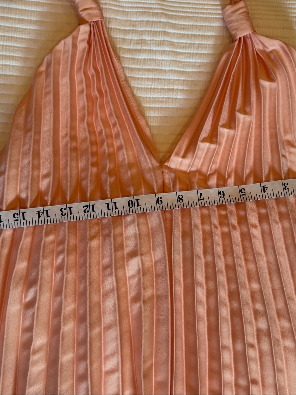 Mango Salmon Pink Pleated Halter Dress - Picture 8 of 11